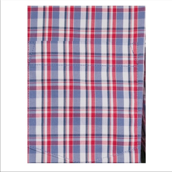 🆕George Men’s Plaid Poplin Short Sleeve Shirt - Picture 5 of 6
